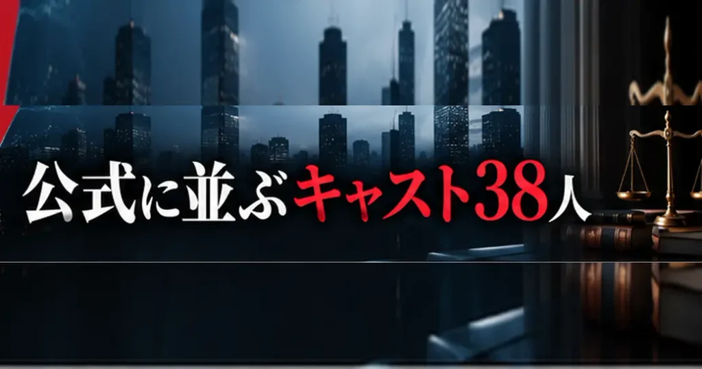 九条の大罪のキャストは公式に38人