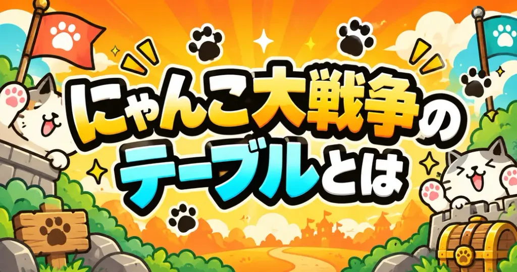 にゃんこ大戦争のテーブルとは何か