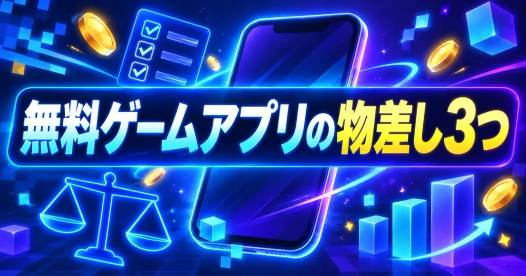 無料の人気ゲームアプリを選ぶ物差しは3つ