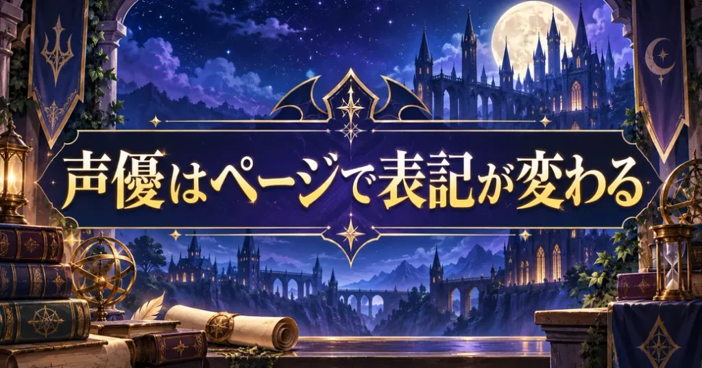 魔入りました!入間くんの声優はページで表記が変わる