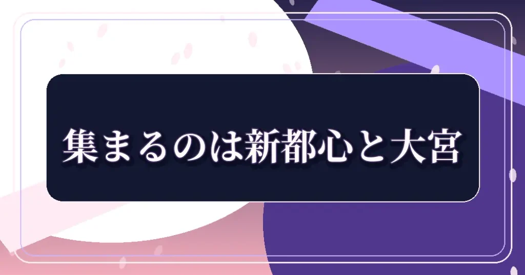 聖地が集まるのはさいたま新都心と大宮