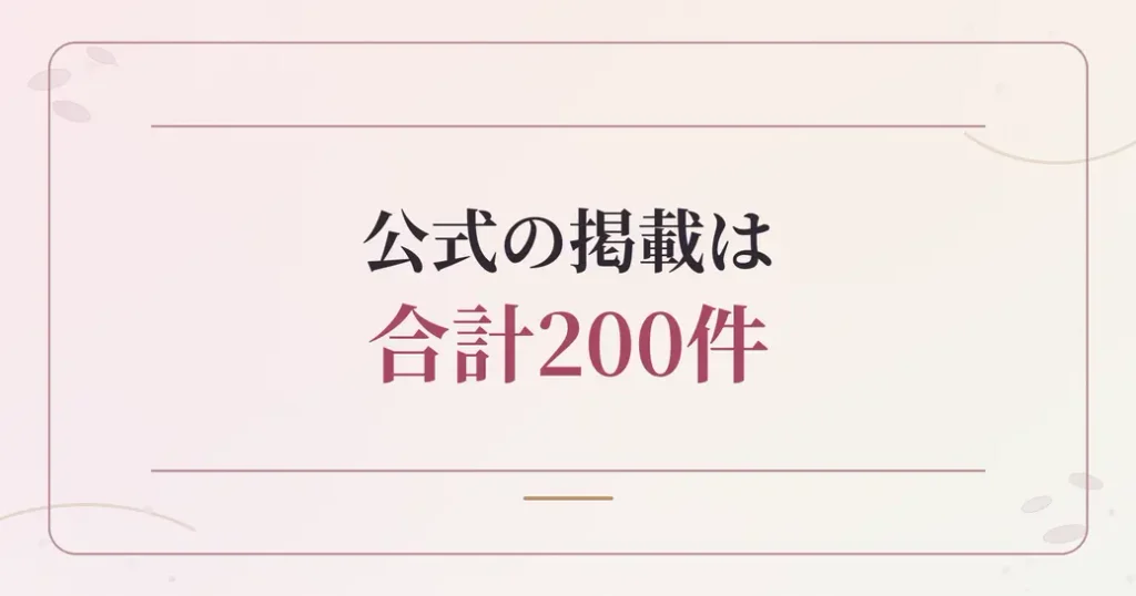 公式プロフィールと出演作の数