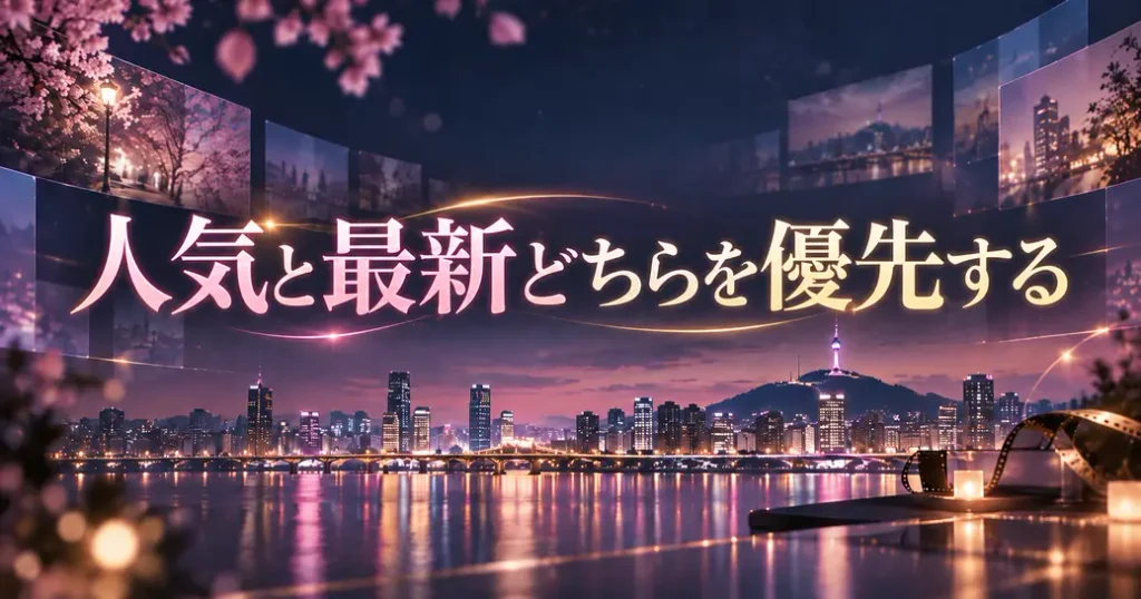 韓国ドラマは人気と最新のどちらを優先する?