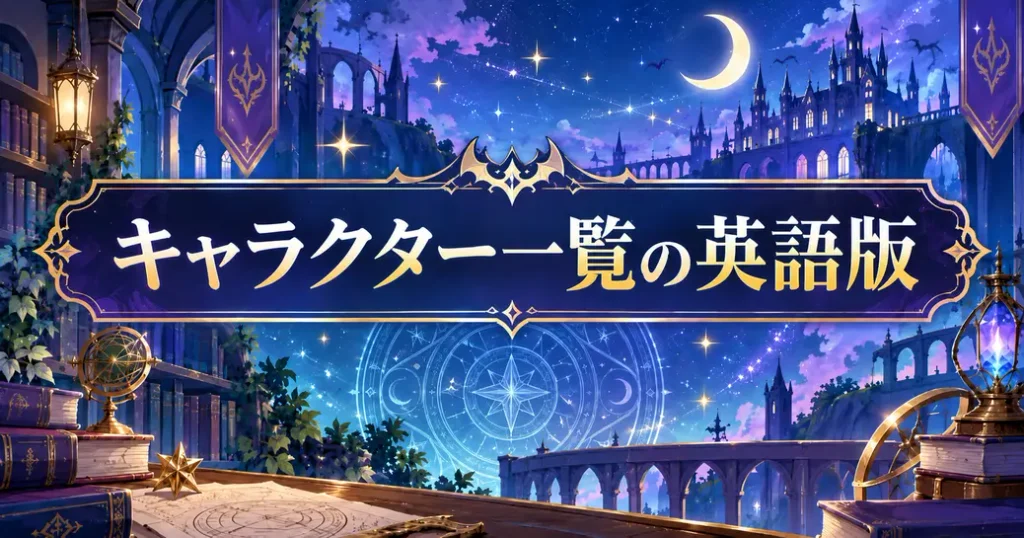 魔入りました!入間くんのキャラクター一覧は英語版もある