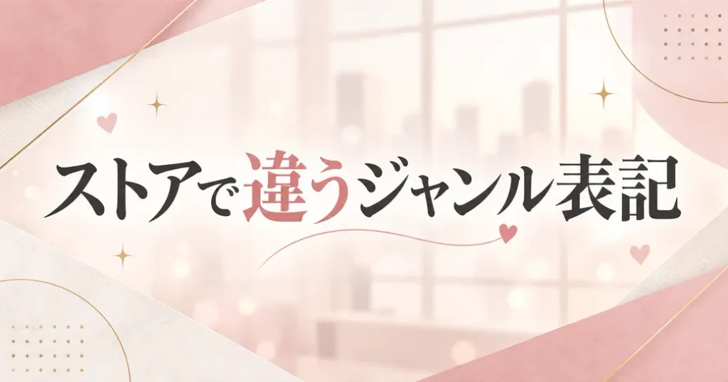 ストアごとに違うジャンル表記