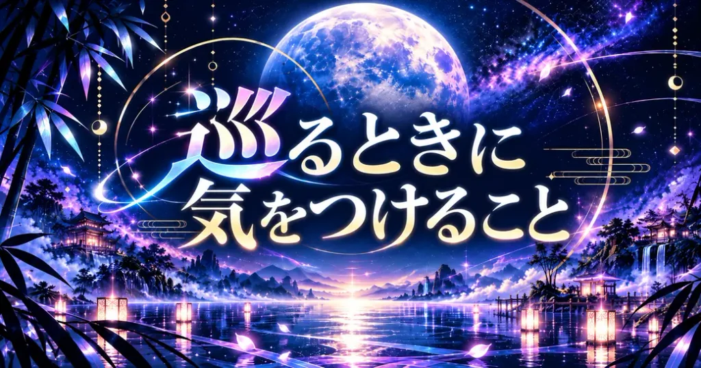 巡るときに気をつけること