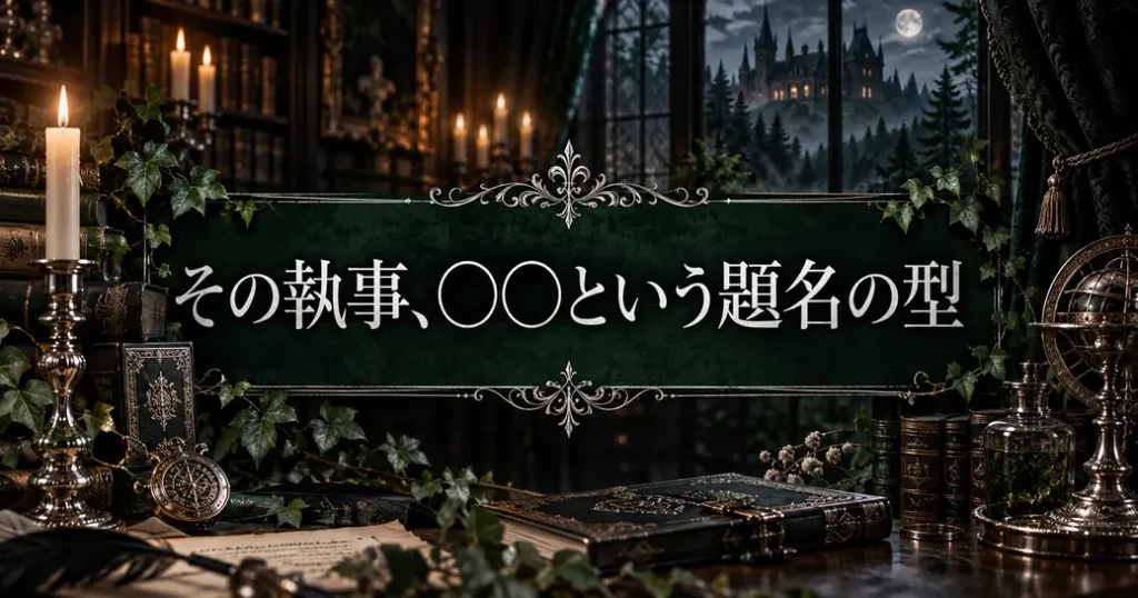 サブタイトルの「その執事、◯◯」という型