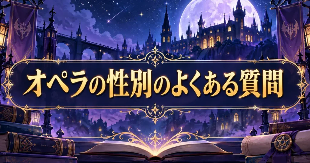 魔入りました!入間くんのオペラの性別のよくある質問