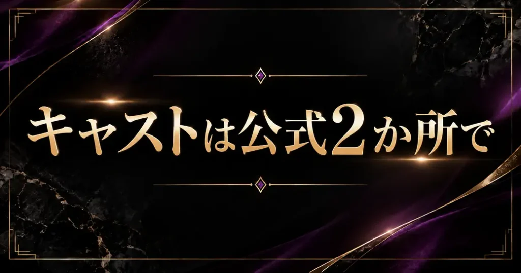 まとめ：ビューティーインブラックのキャストは公式2か所で押さえよう
